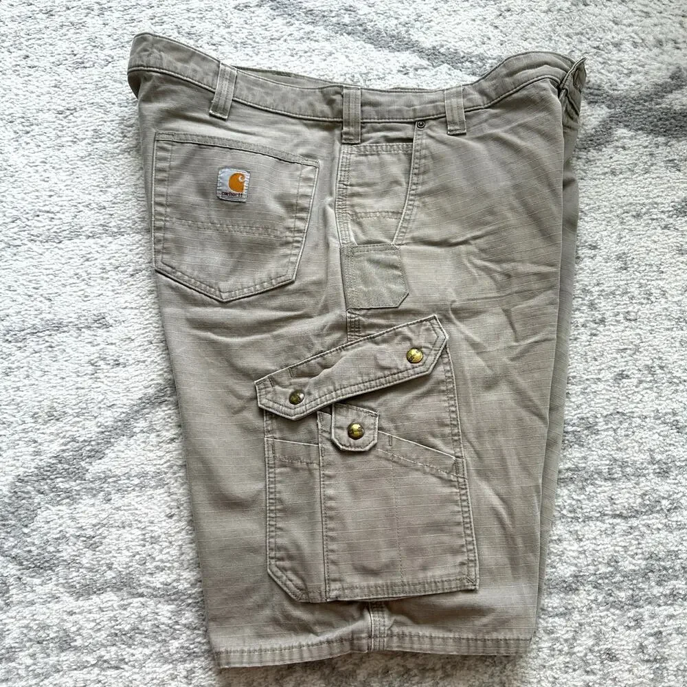 Carhartt Beige Carpenter Ripstop Utility Work Shorts Size 40